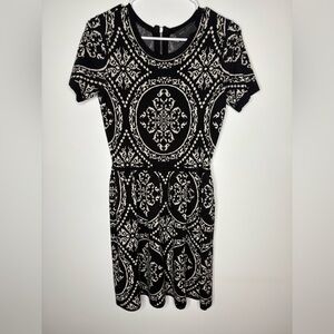 Romeo & Juliet Couture Black and White Ornate Dress